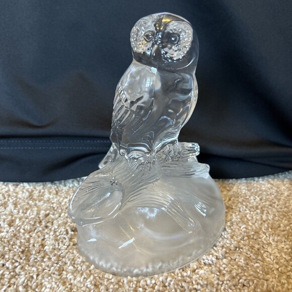 Jolie Oeuvre de la Cristallerie Cristal D' Arques à l'Oiseau Paon épanoui